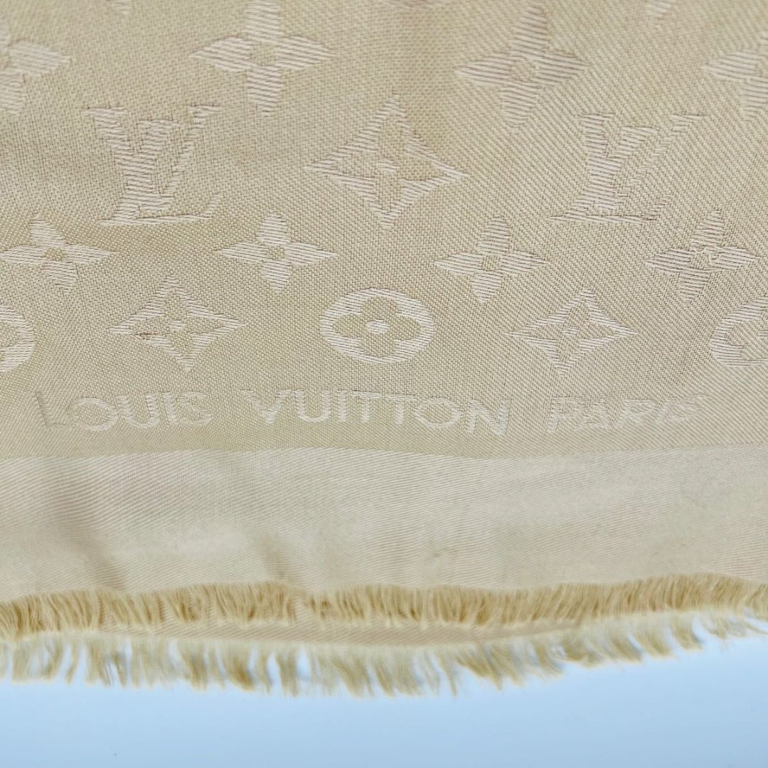 LOUISVUITTON ルイヴィトン 大判 モノグラム スカーフ ベージュ