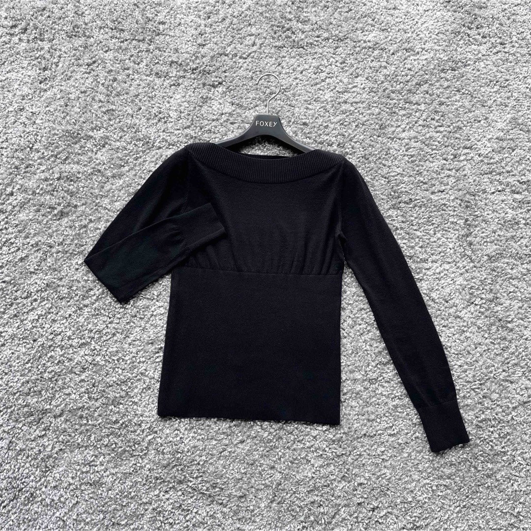 フォクシー 38 ブラック きやせリブニット FOXEY - フォクシー 38