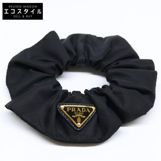 PRADA - 美品 プラダ 三角ロゴプレート シュシュ ヘアアクセサリー