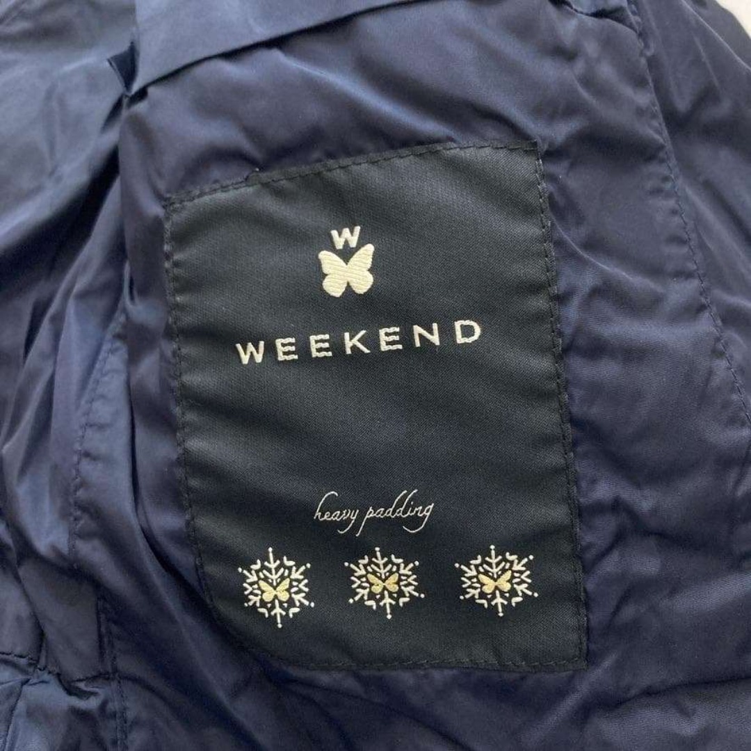 2WAY】MaxMara ダッフルダウンコート Aライン ベルト 紺 40