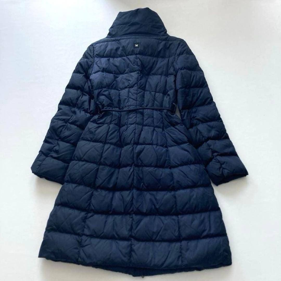 2WAY】MaxMara ダッフルダウンコート Aライン ベルト 紺 40