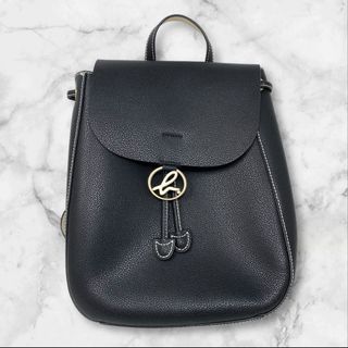 agnes b. - アニエスベー リュックサック A4大容量 ナイロン 黒 ロゴ