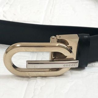 GUCCI - グッチ GGマーモント ダブルGバックル ベルト レザー ブラック