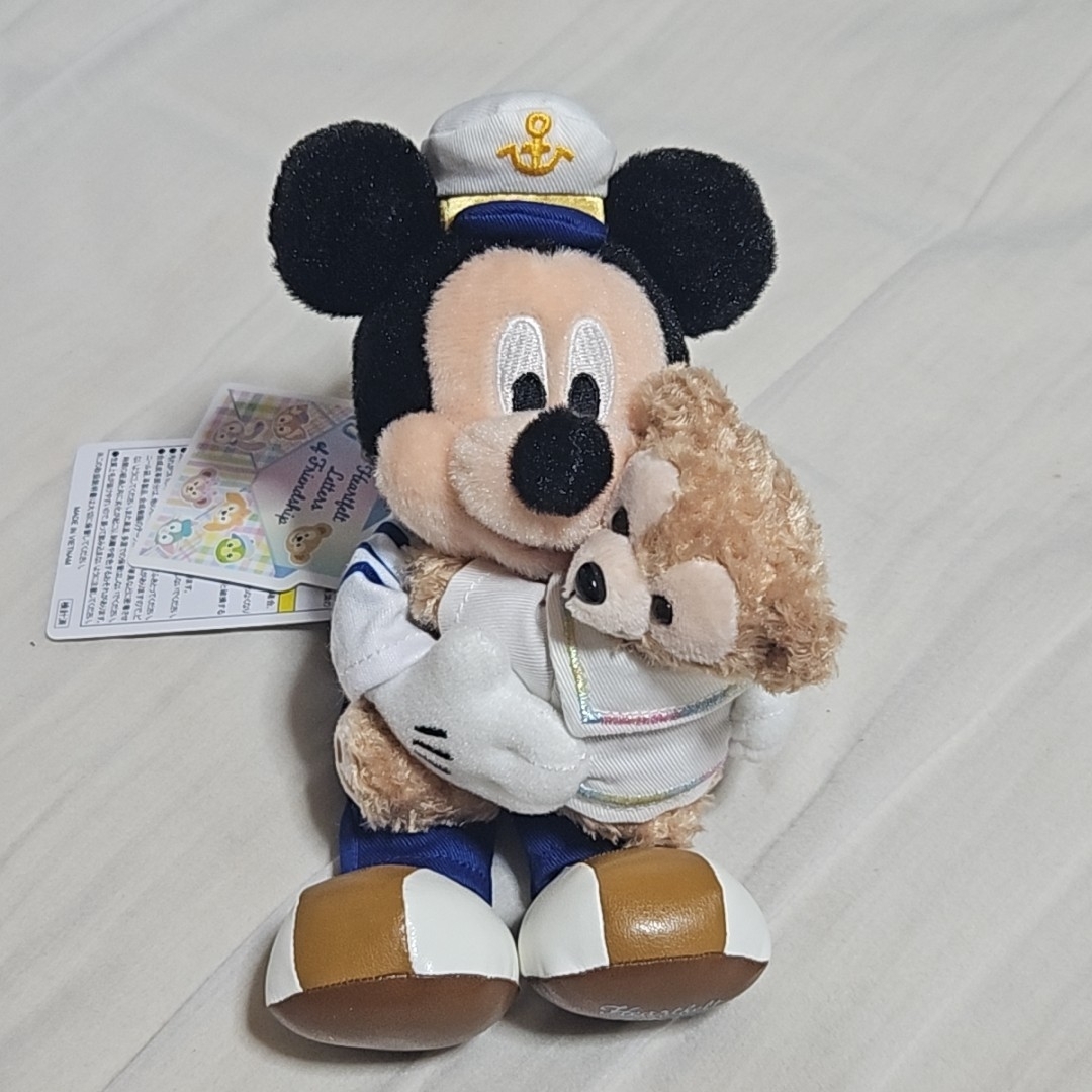 東京ディズニーシー ミッキーマウス ダッフィー ぬいぐるみバッジの