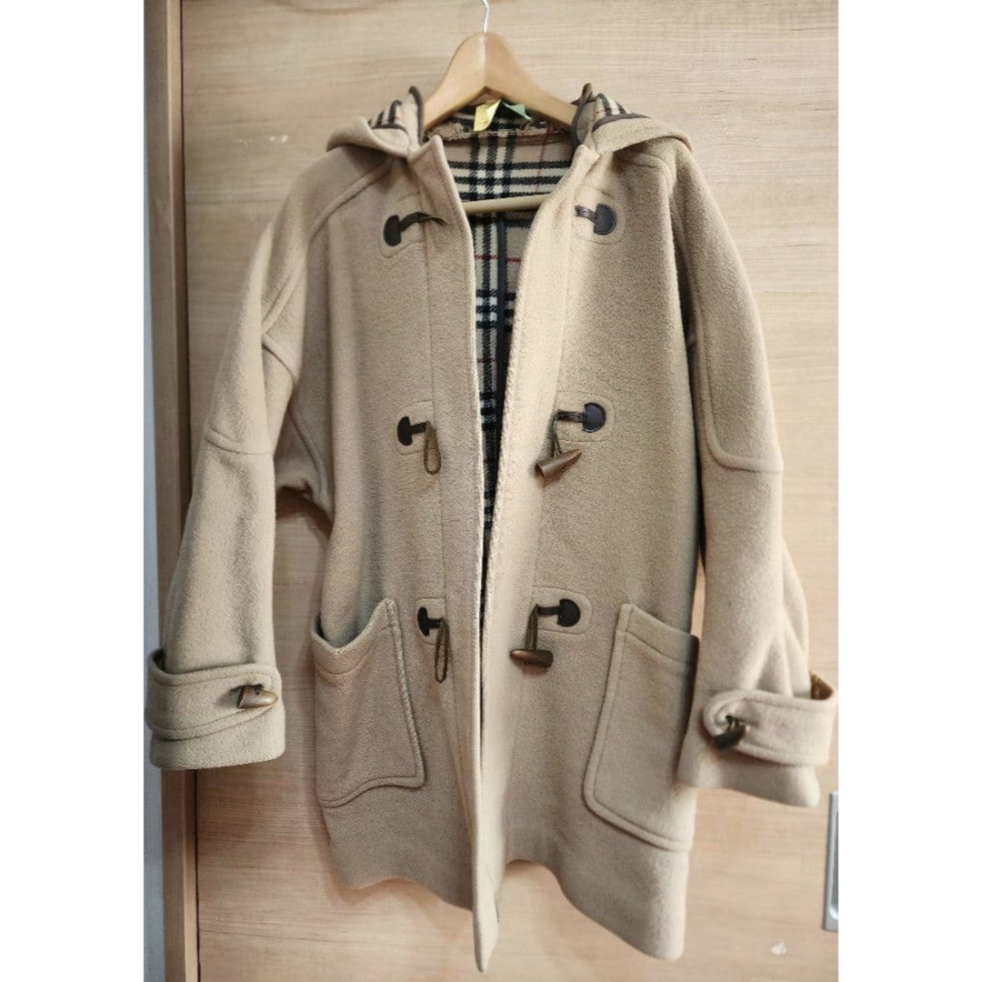 バーバリー♡ダッフルコート ノバチェック ウール ハニーベージュ