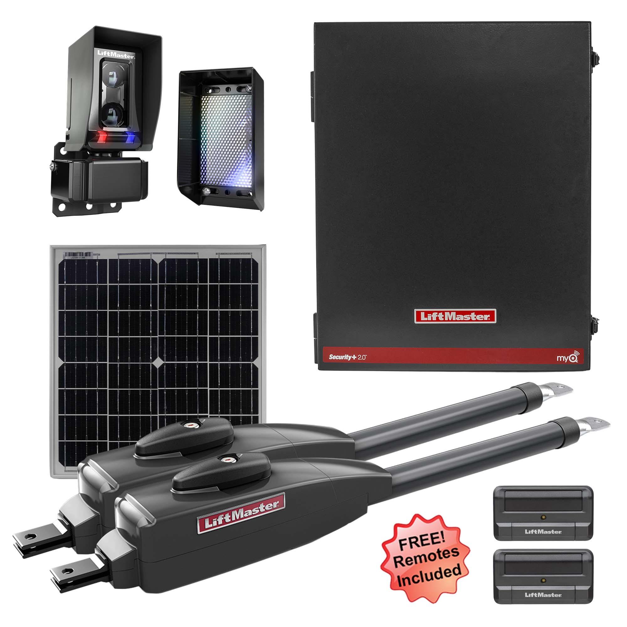 LiftMaster LA412XL Dual Swing Solar Gate Opener Kit with MyQ