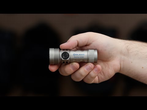 Olight Seeker 4 Mini Gray Titanium 1200 Lumen + UV Flashlight