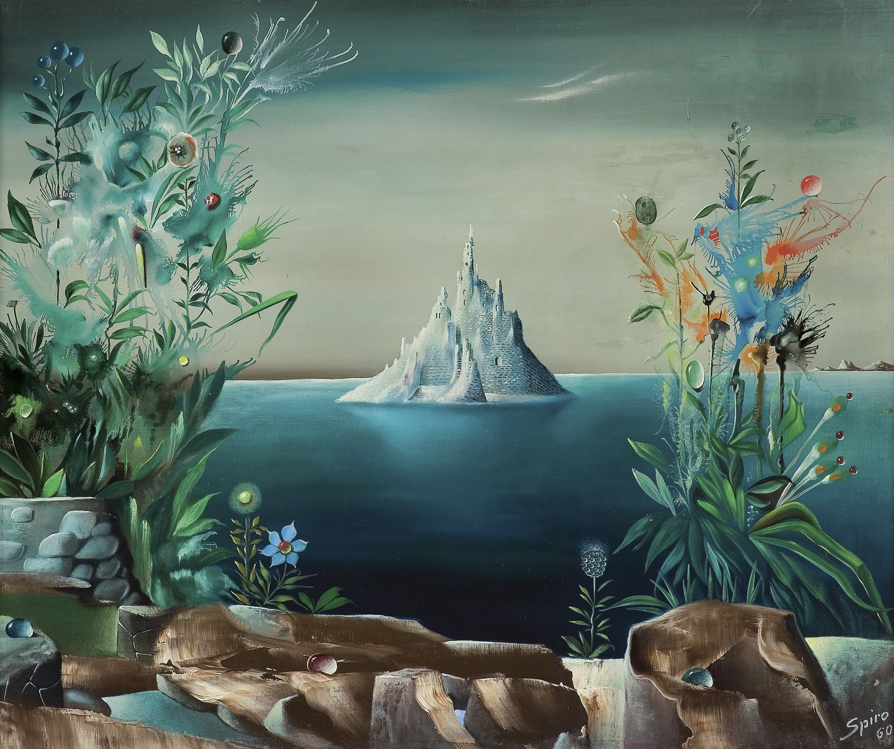 Georges Spiro, FANTASTIC LANDSCAPE WITH A CASTLE, 1960 - Online