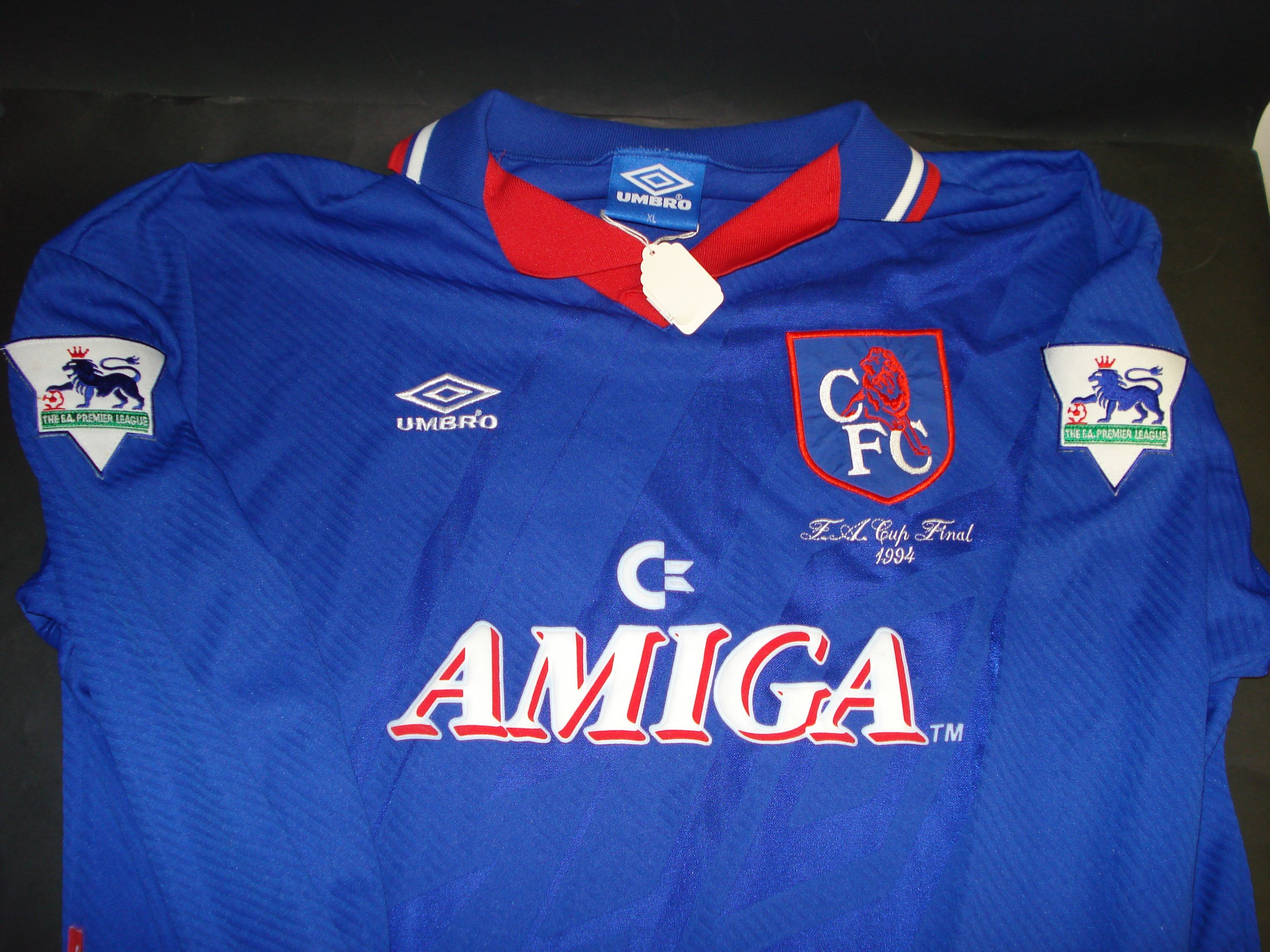 Bonhams : Chelsea 1994 F.A. Cup Final shirt