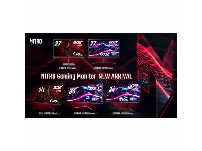 エイサー、ゲーミングモニターブランド「Nitro」から新モデル5機種を
