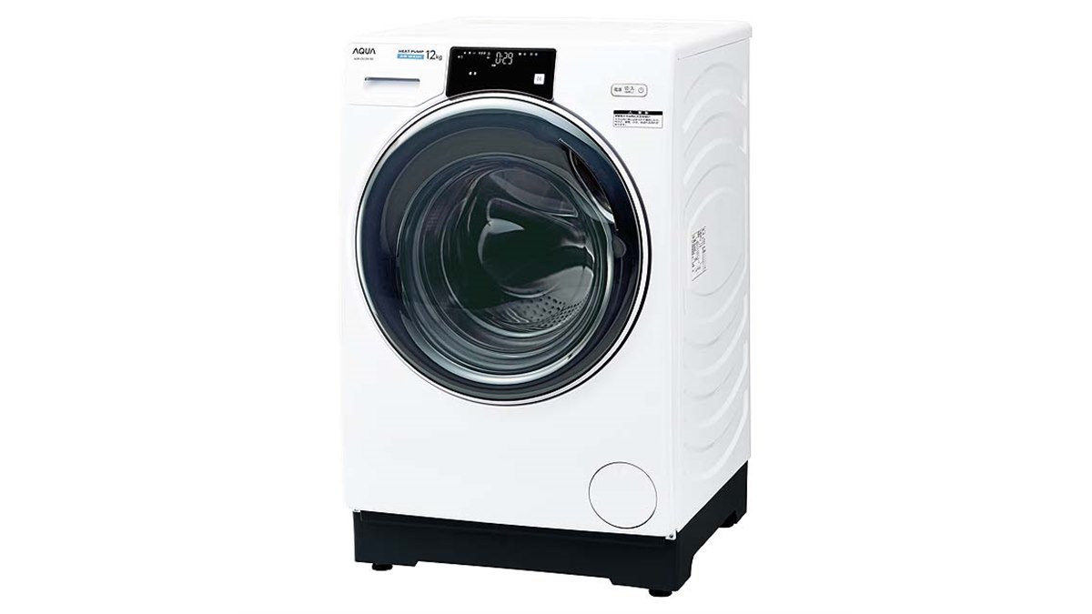 AQUA、水平ドラムを採用したドラム式洗濯乾燥機「まっ直ぐドラム