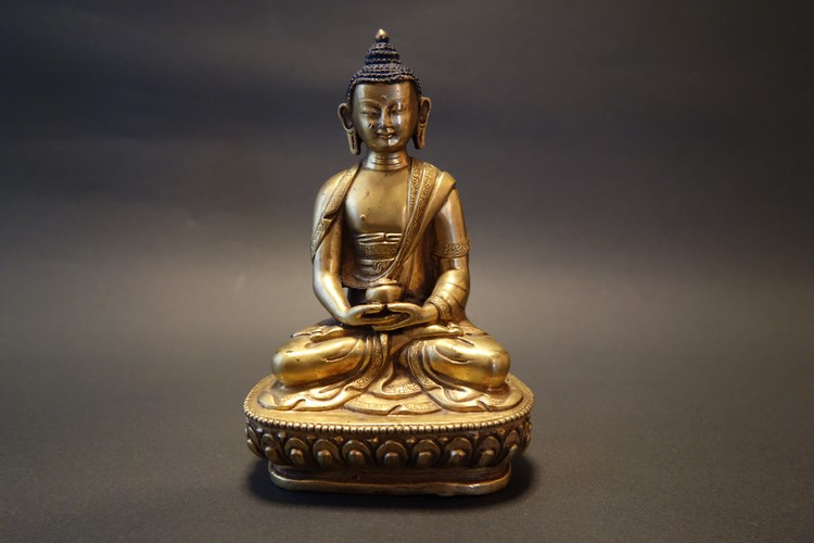 阿弥陀如来（アミターバ・アミターユス） 鍍金 彫金仕上げ｜大阪の仏像