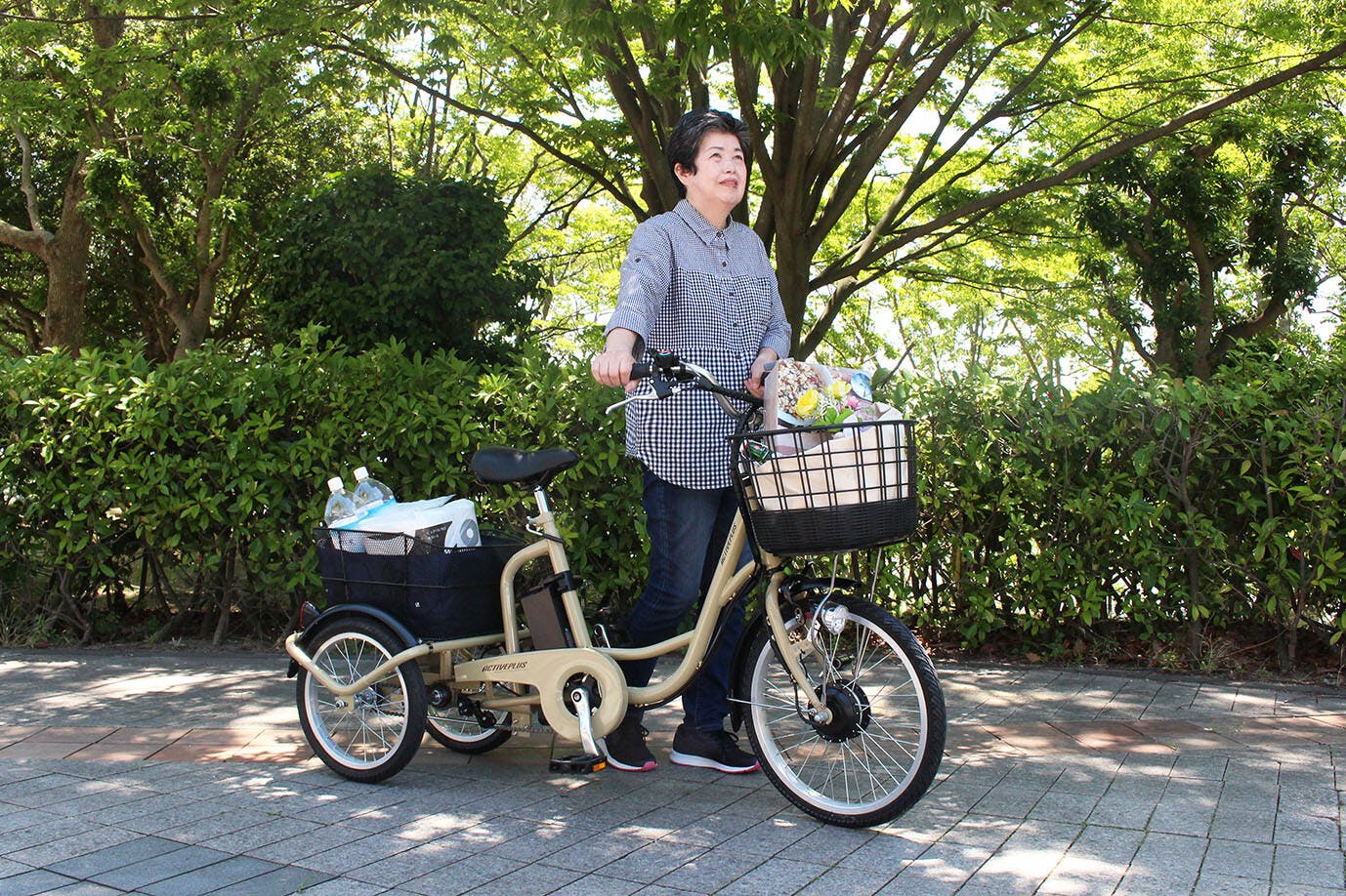 ノーパンク電動アシスト三輪自転車 【送料込み】 ＃4562369182699