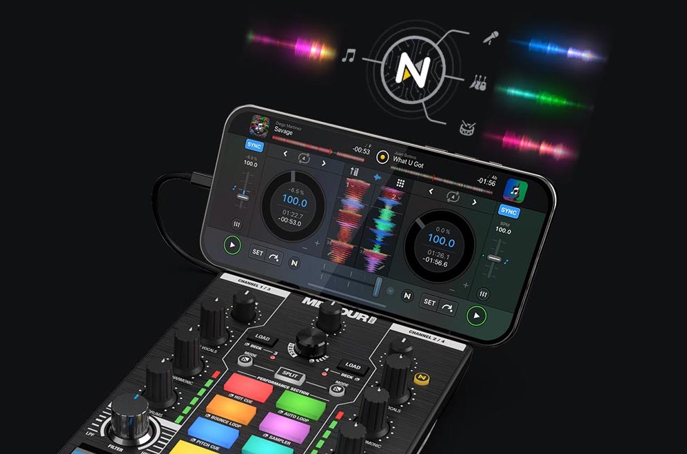 Reloop Mixtour Pro | djay Pro用の超ポータブル、オールインワン4