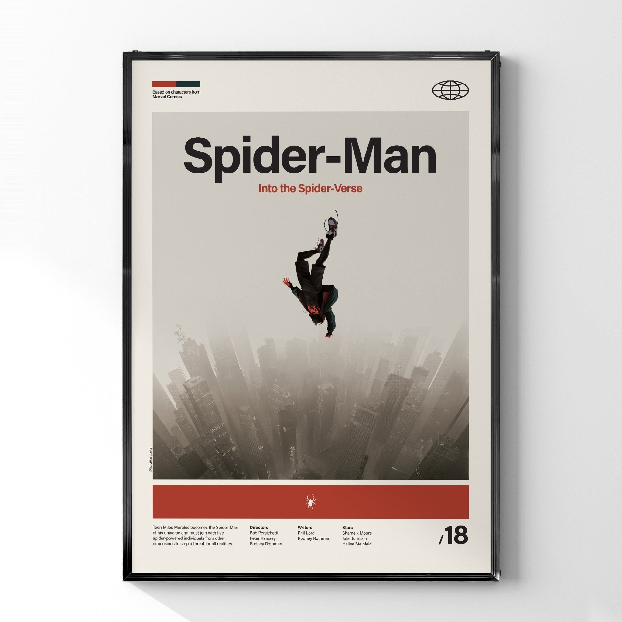 スパイダーマン：スパイダーバース」ミニマリストアートポスター – Ink Jp