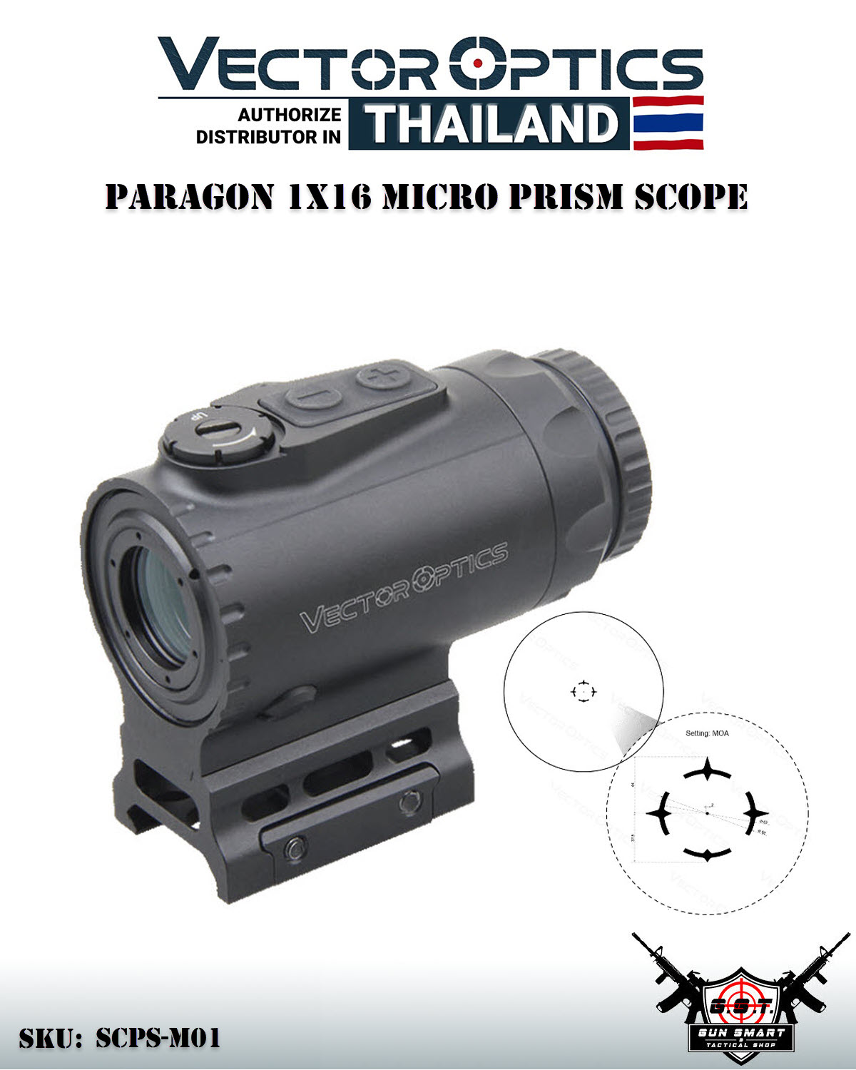 PARAGON 1X16 MICRO PRISM SCOPE - VectorOpticsThailand