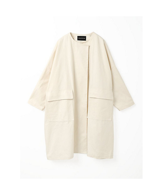 mizuiro ind クルーネックワイドコート | mizuiro ind