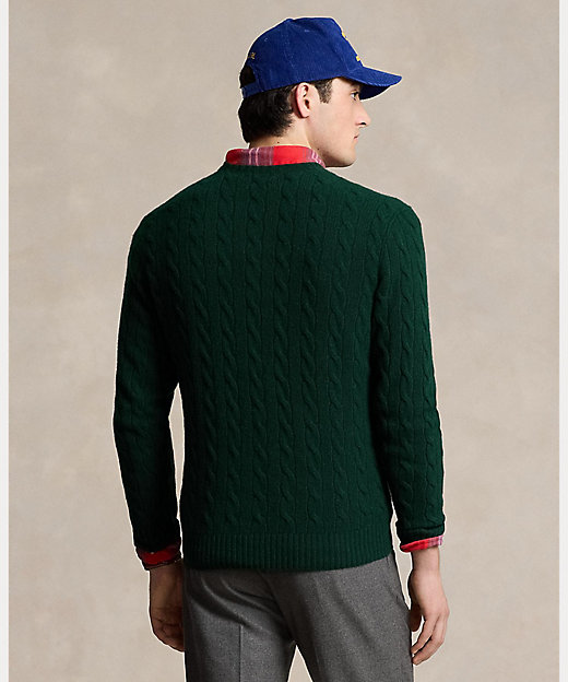 ケーブルニット ウールカシミヤ セーター