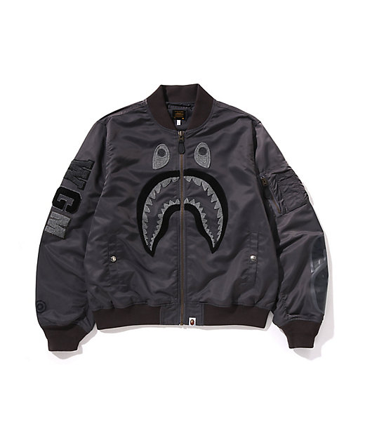 ボンバージャケット TONAL CHAIN STITCH SHARK