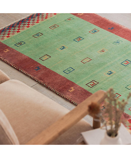 ☆ペルシャ絨毯 手織りギャッベ ラグSサイズ〔1〕 | 三越伊勢丹