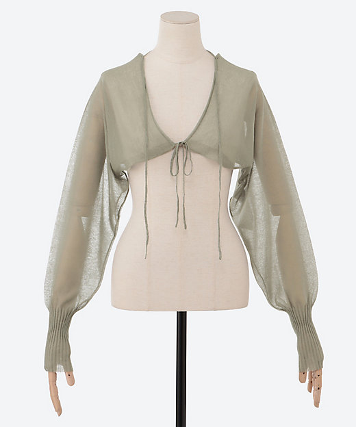 SHEER SHORT CARDIGAN 26SSAC―005 | A