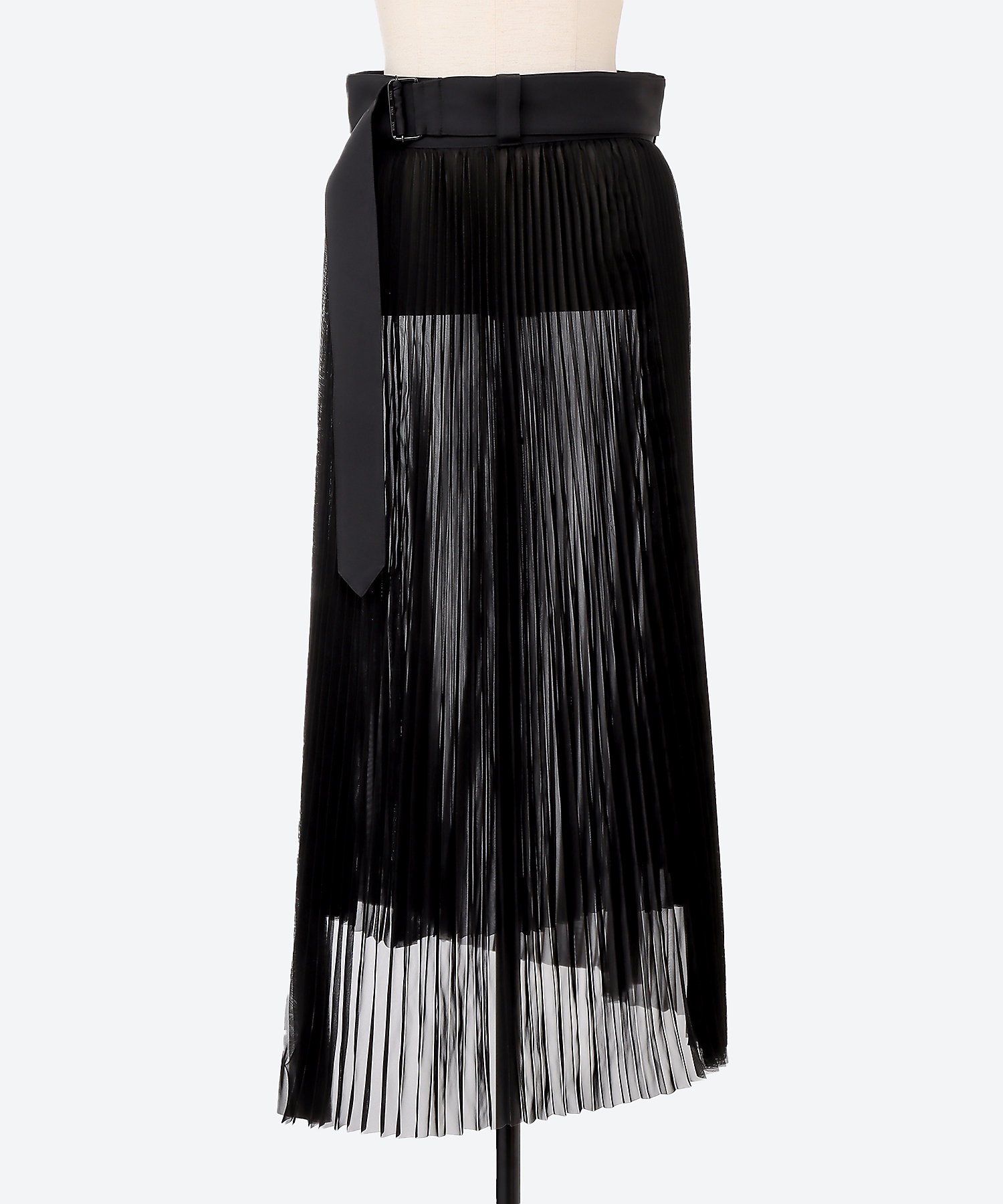ORGANDY WRAP PLEATED SKIRT 25FW
