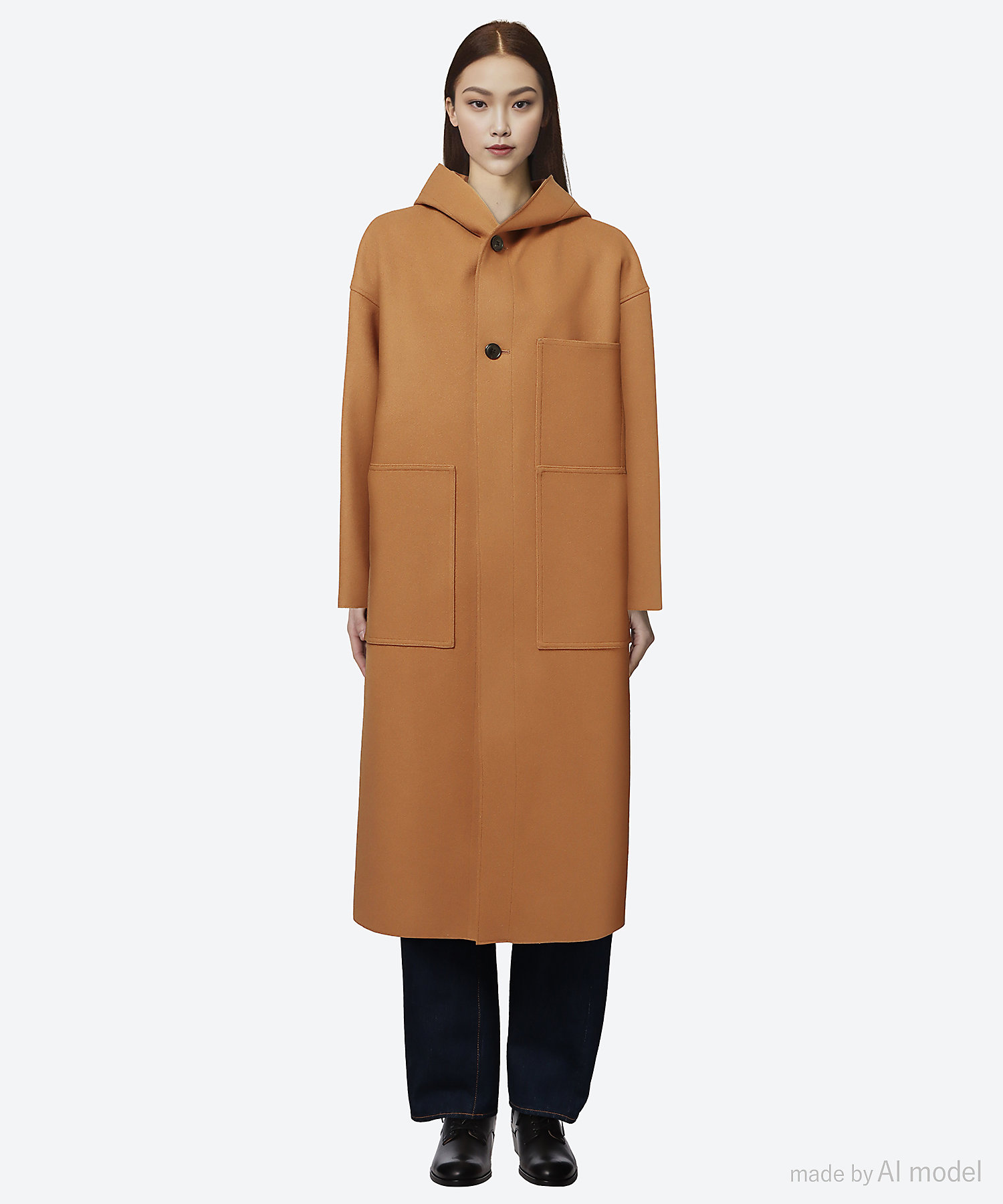 MELTON HOODED WORK COAT 17530 | HYKE