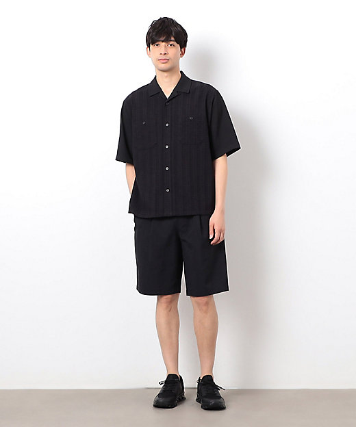 セットアップ対応】リネンライク ポリエステル ショートパンツ