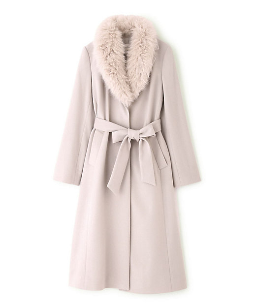 カシミヤ混ベルテッドコート（0314252109） | PINKY&DIANNE