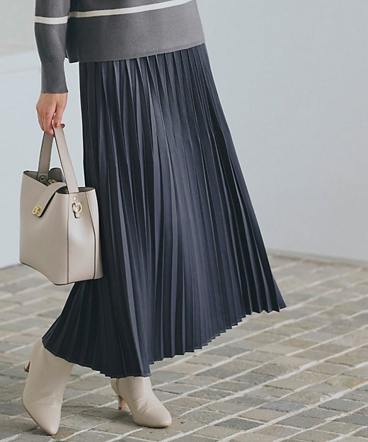 スウェーディサテンプリーツスカート（2002367864） | GROVE