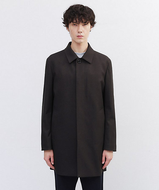 ダウンライナー付き】メランジ ステンカラー コート