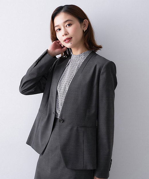 仕事着／スーツ】プレミアムカラーレスジャケット