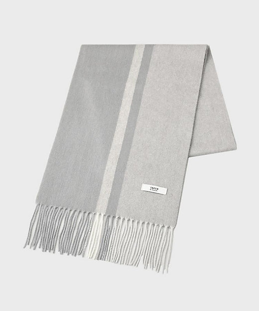 ラッピング巾着セット】カシミヤブレンドパネルマフラー