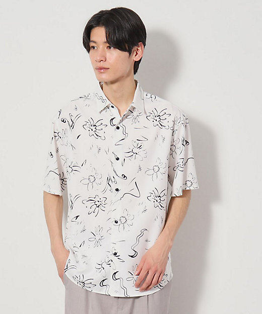 ドライポリプリント半袖シャツ 洗える／吸水速乾