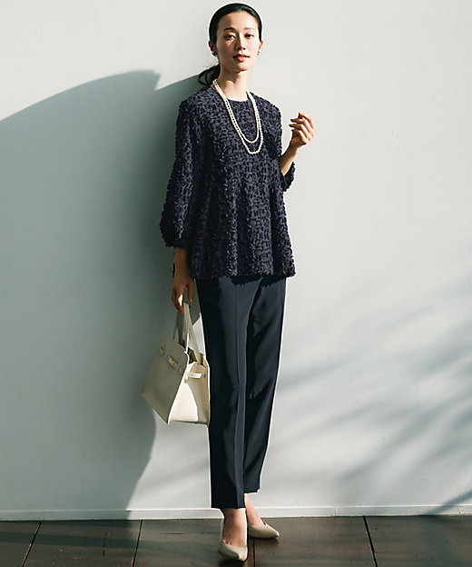 VERYコラボ】ボタニカル カットジャカード ブラウス