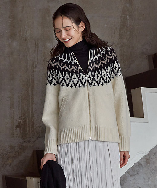 SLOW／一部店舗限定】フェアアイルニット カーディガン