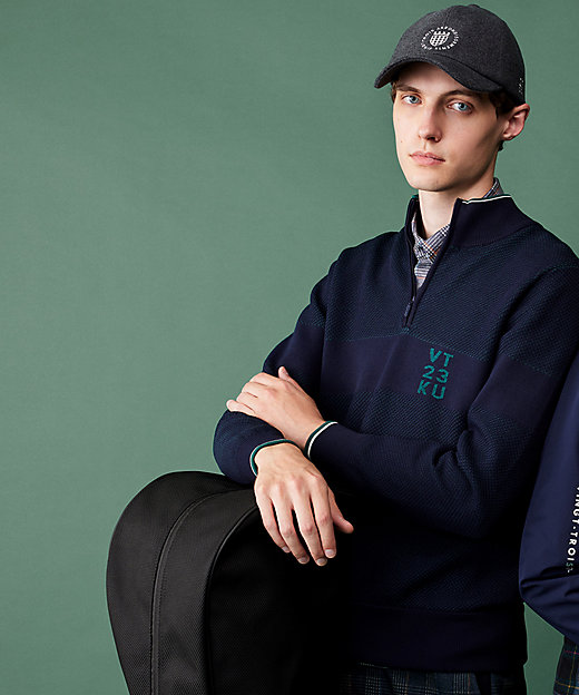 マンシングウェア プルオーバー ウール ニット ゴルフ セーター 黒