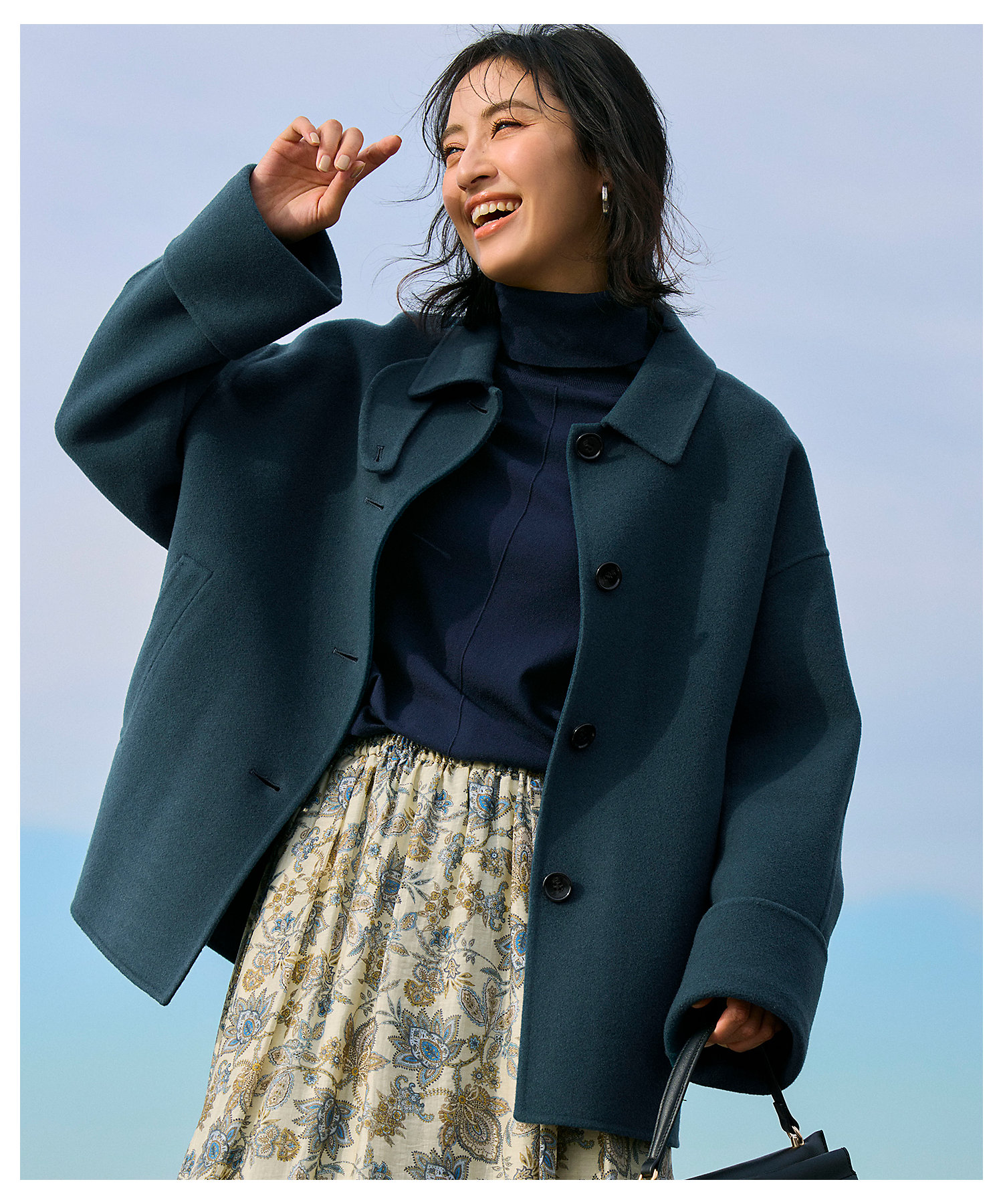 VERY掲載】MANTECOPure リバー ステンカラーコート