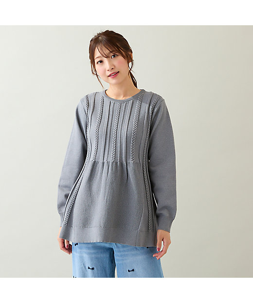 ペプラムニットプルオーバー（51136507） | Rose Tiara (Women