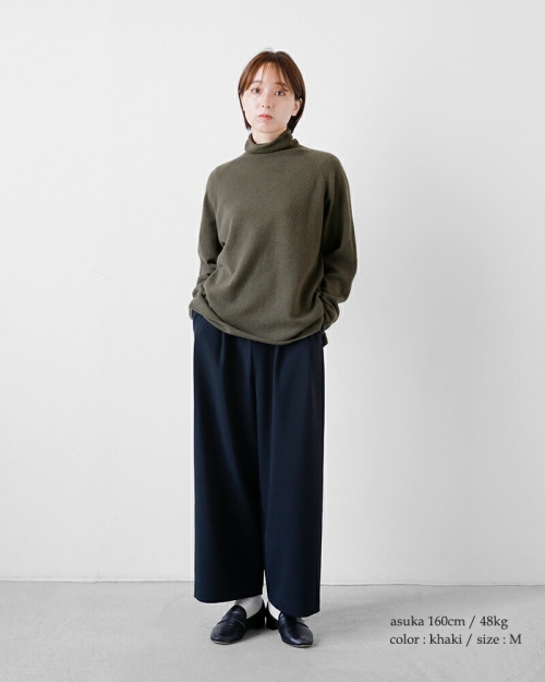 evam eva エヴァムエヴァ カシミヤ タートルネック プルオーバー