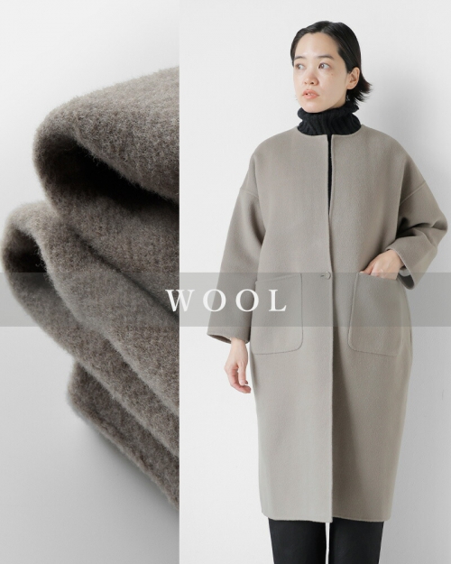evam eva エヴァムエヴァ ウールリバー ロング コート e233t161