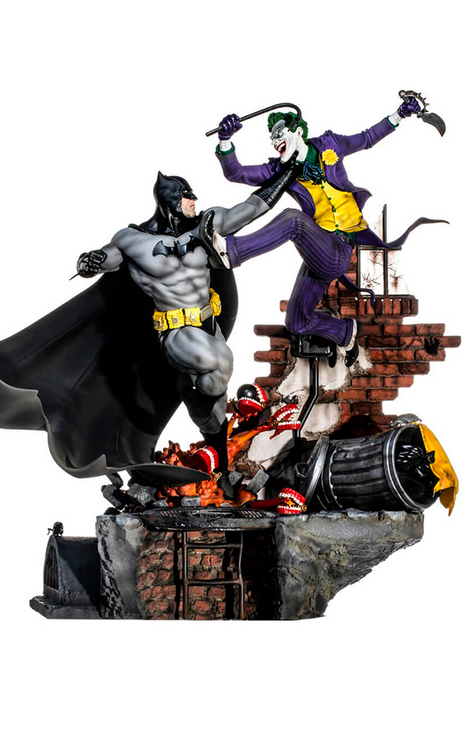 Statue Batman Vs Joker - Dc Comics By Ivan Reis - Battle Diorama 1