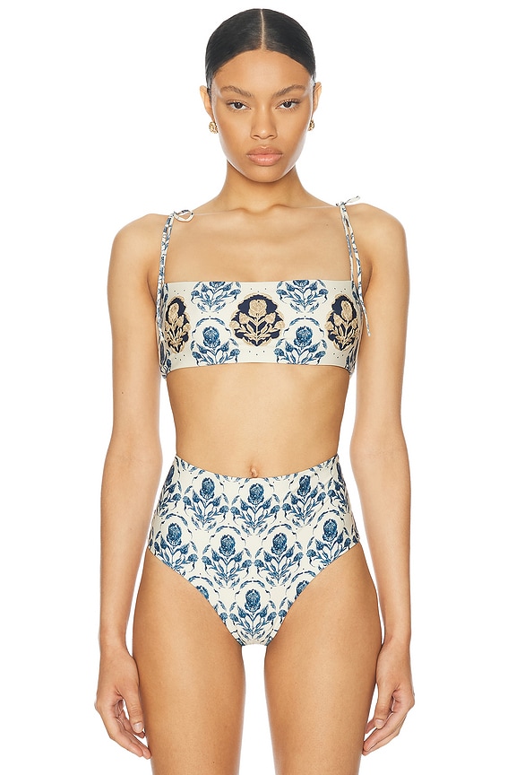 Alexander Wang Allover Ruffle Bikini Top in Black | FWRD