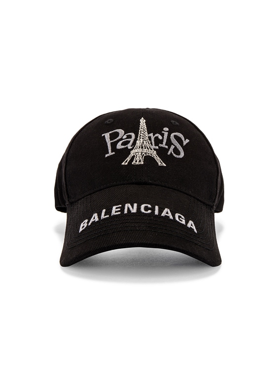 Balenciaga Paris Tower Adjustable Cap in Black | FWRD
