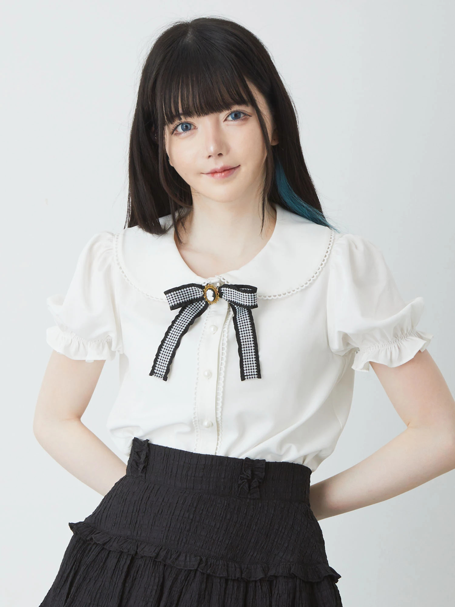 カメオリボンクラシカルブラウス - Ank Rouge(アンクルージュ)のシャツ