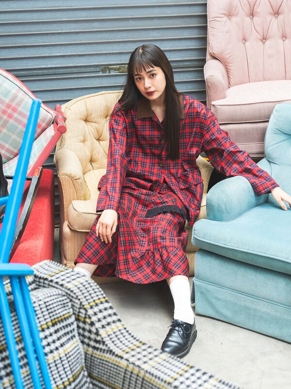 セール】 BETTY'S BLUE シャツジャケット（レッド/ネイビー/トップス