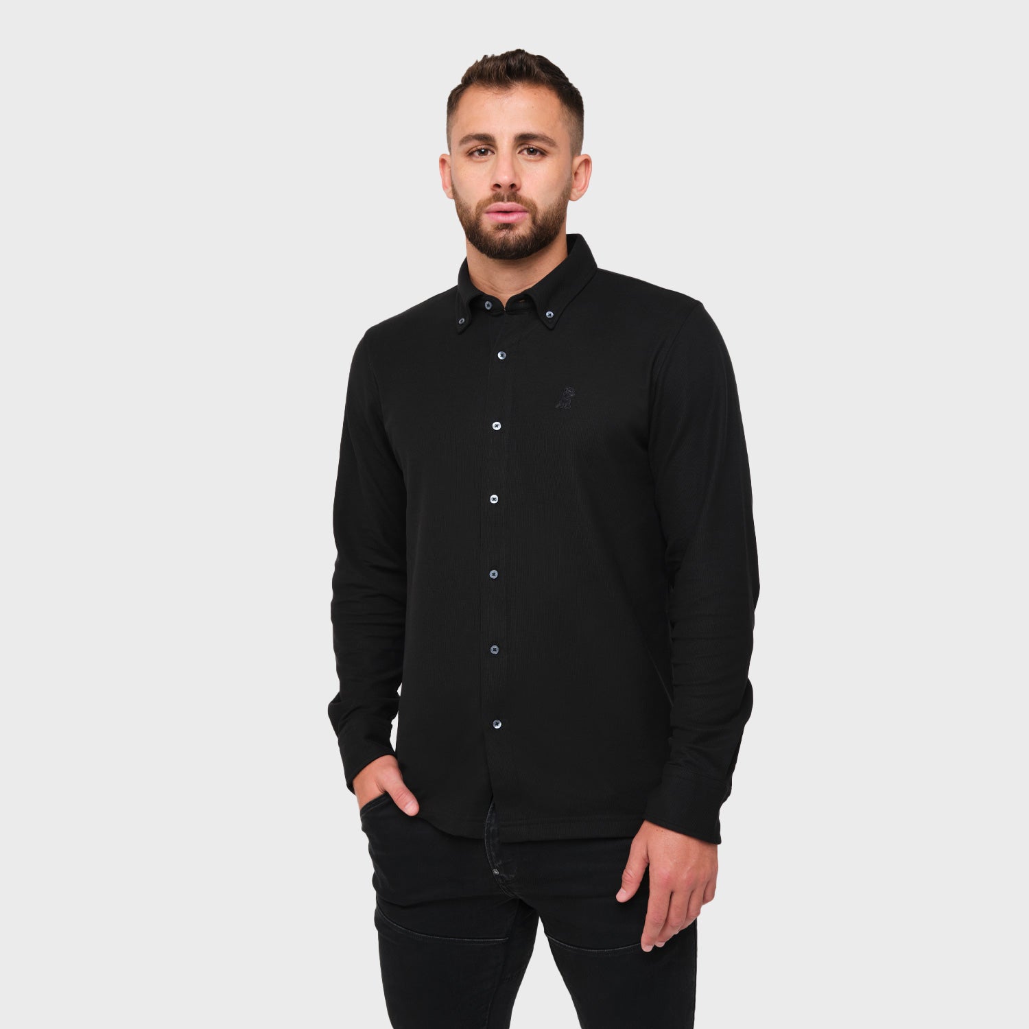 Men's Pique Button-Down Shirt: Elegant Style – JAMES BARK