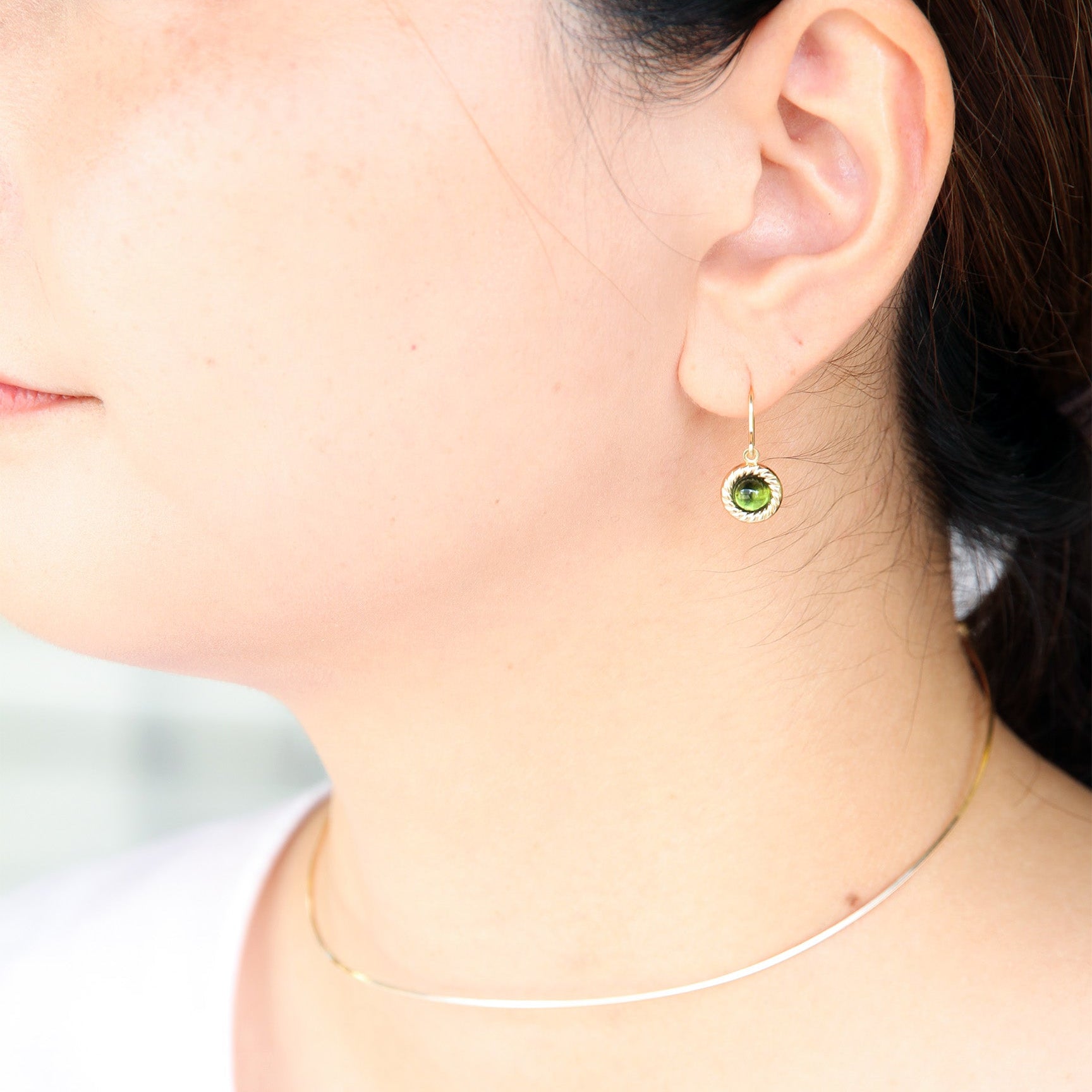 トルマリン フックピアス / 14KGF – JEENAR