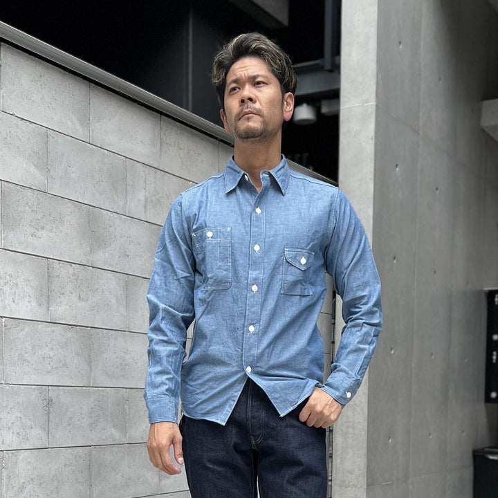 JELADO Smoker Shirt Indigo Chambray [JP94112]