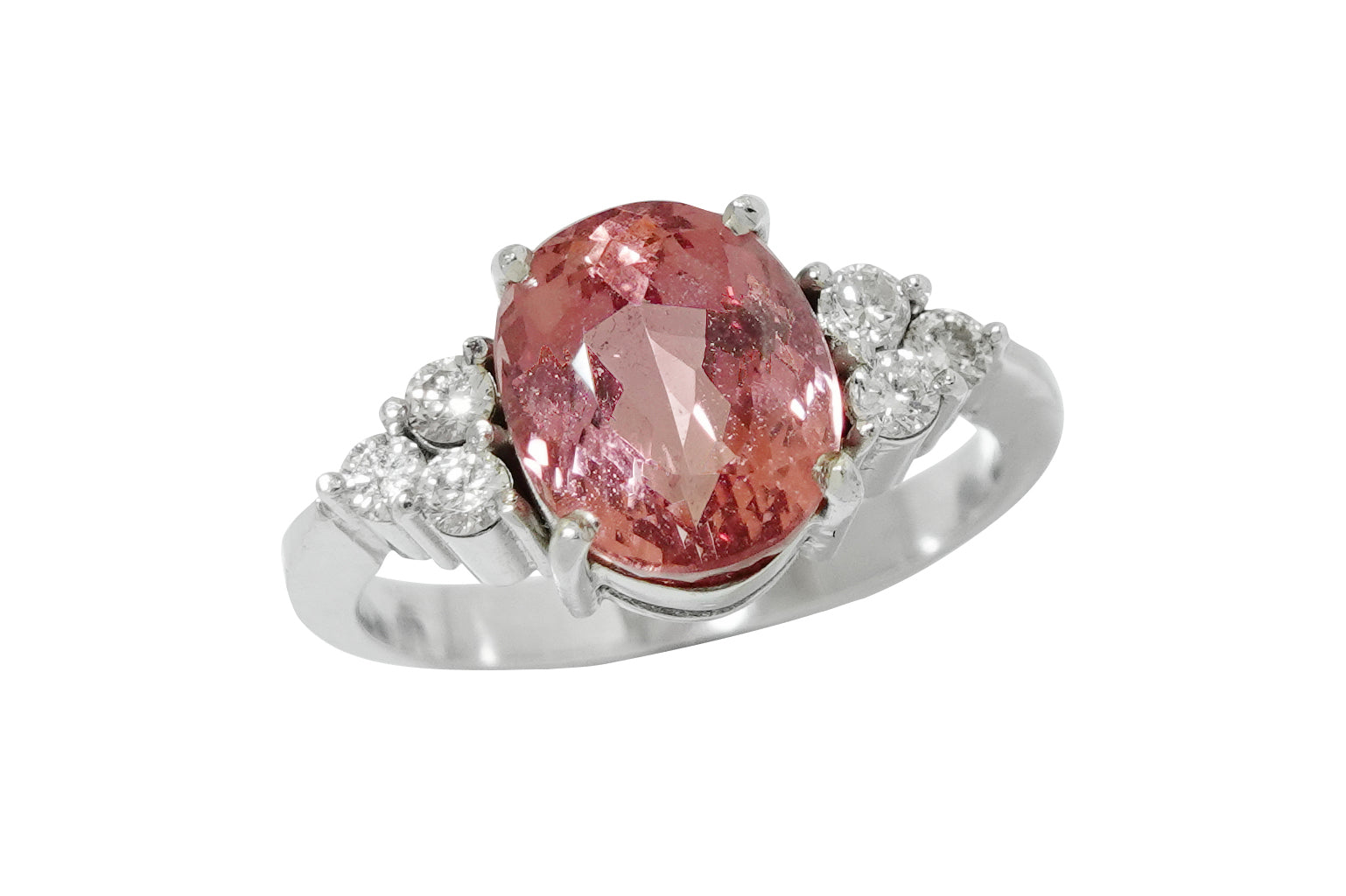 Imperial Pink Topaz K14WGインペリアルピンクトパーズ ダイヤモンド